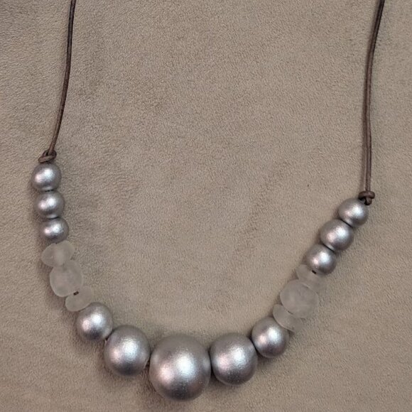 Silver Bauble Necklace - Picture 1 of 3